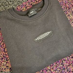 Vans Black Sweatshirt Dotted Graphic Skateboard